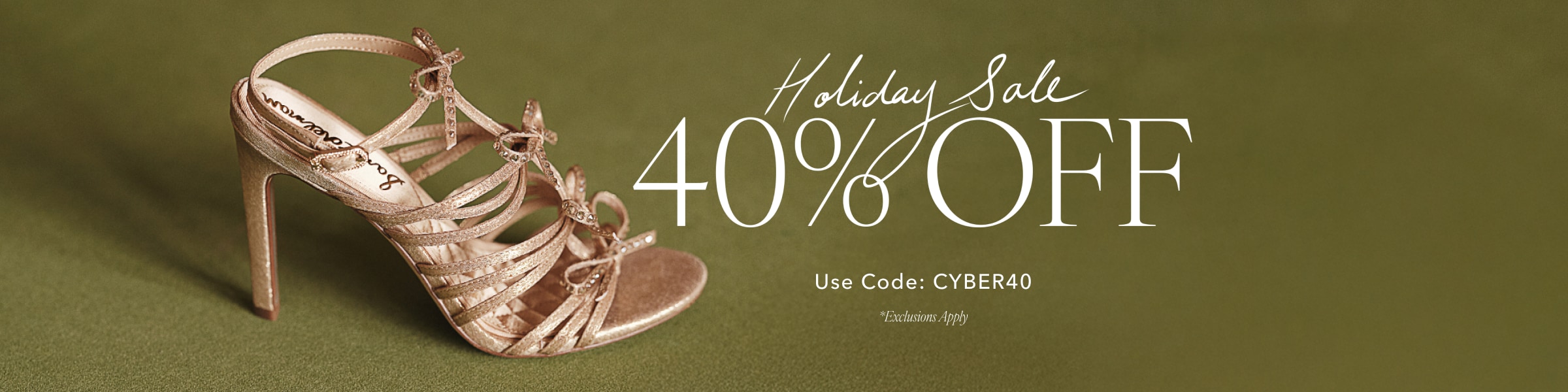 holiday sale. 40% off with code CYBER40. exclusions apply