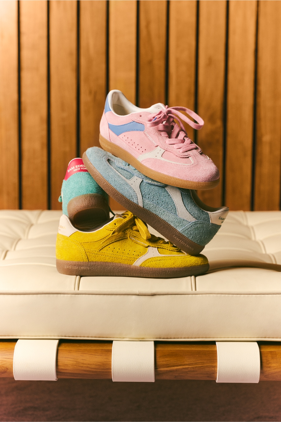 bright colored sneakers