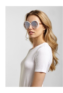 Oval Sunglasses in White