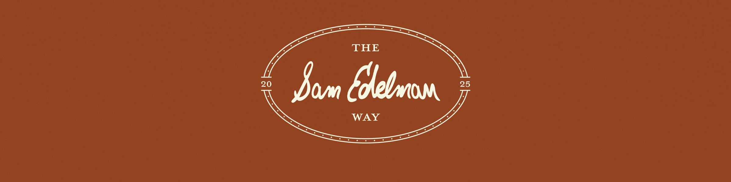 a woman on a horse running across the sam edelman logo