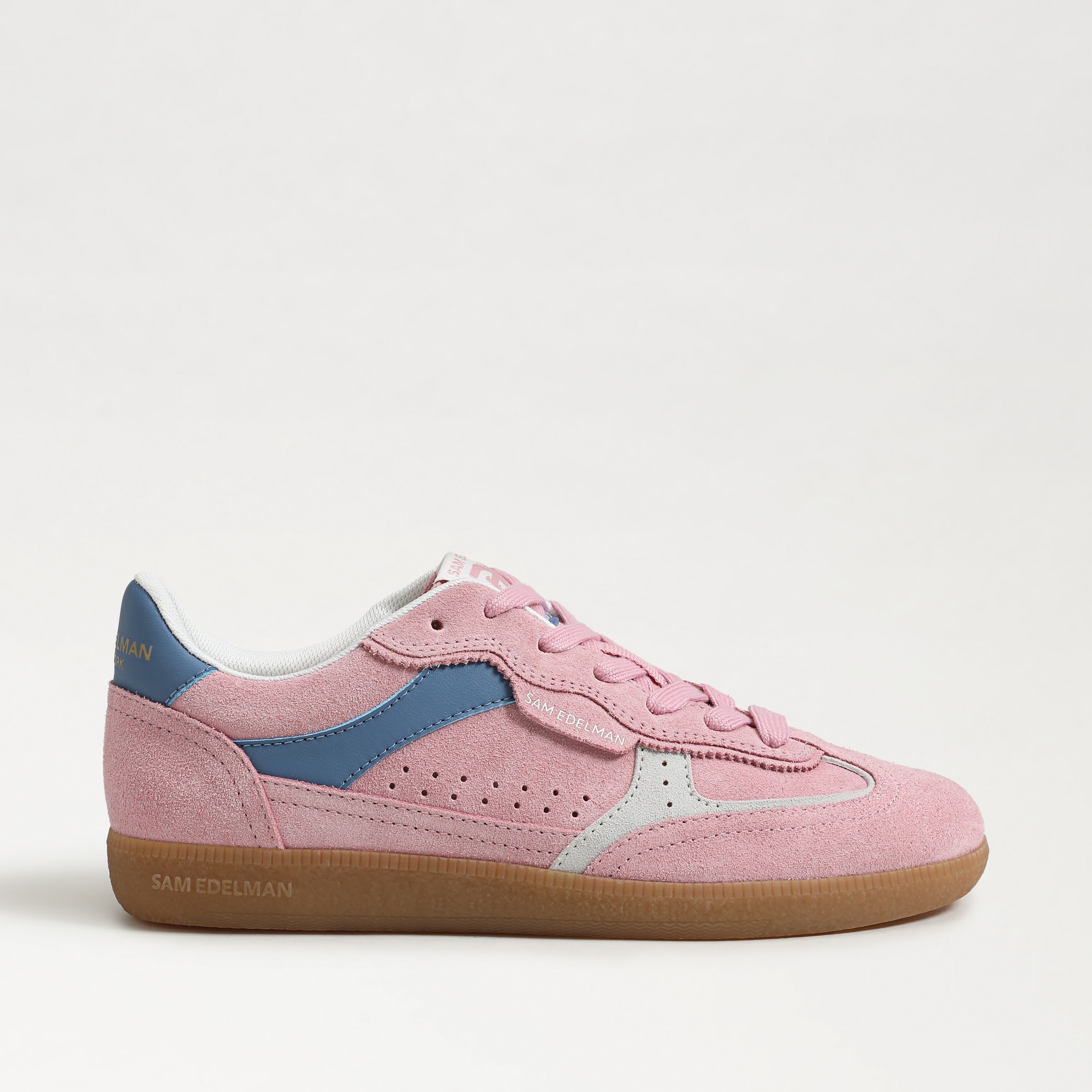 sneakers featuring the kallen lace up sneaker in pink and navy