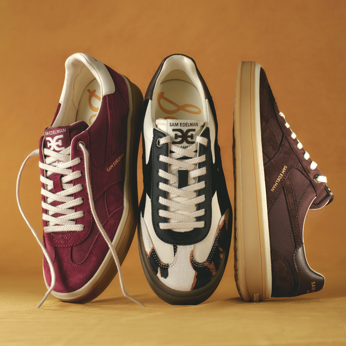 sneakers in various colors