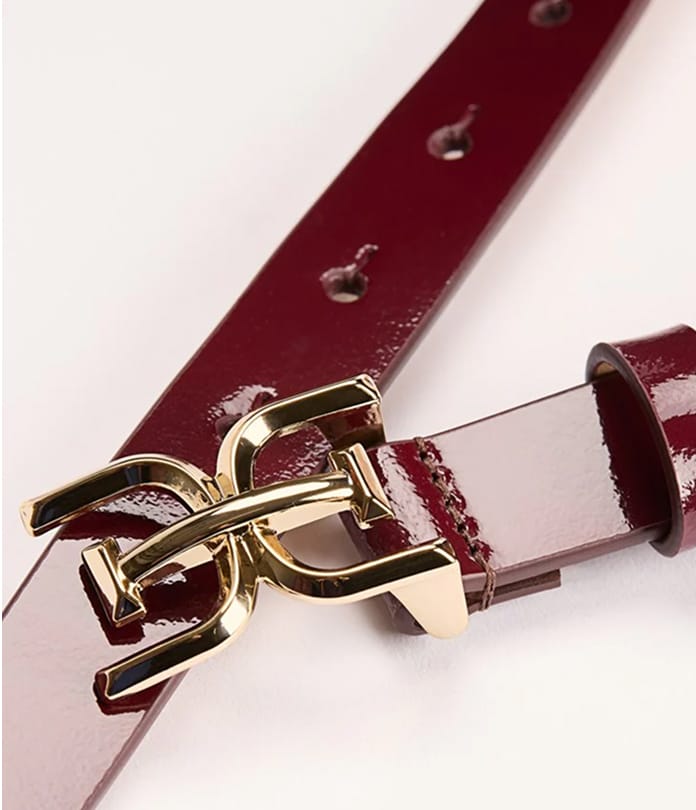 red sam edelman logo belt