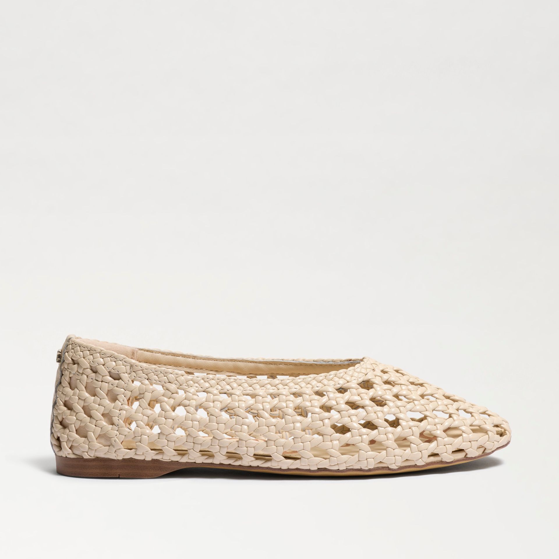 The Shira woven ballet flat in ivory woven leather
