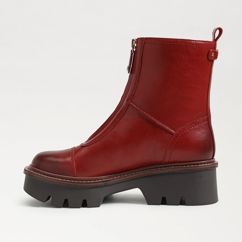Boots zip front on sale