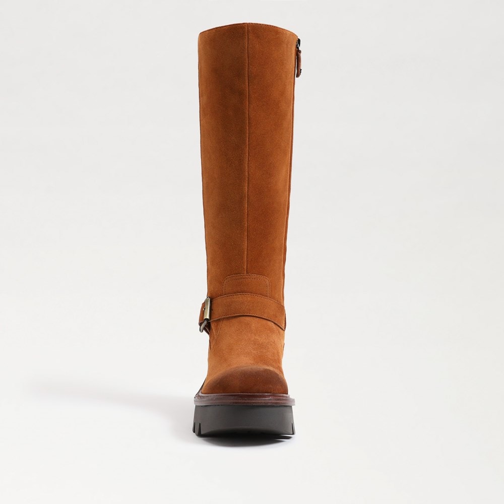 Sam Edelman Carter Knee High Motorcycle Boot Women s Boots and Booties