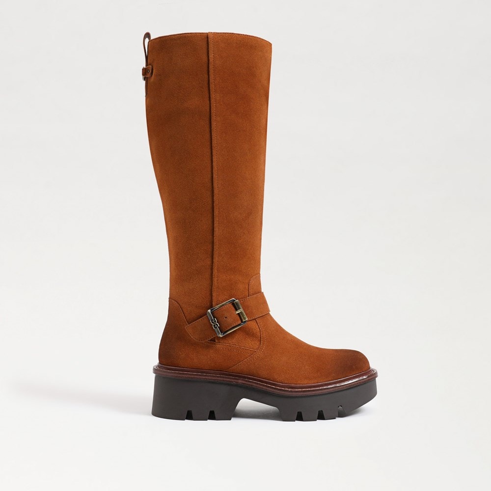 Sam Edelman Carter Knee High Motorcycle Boot Women s Boots and Booties