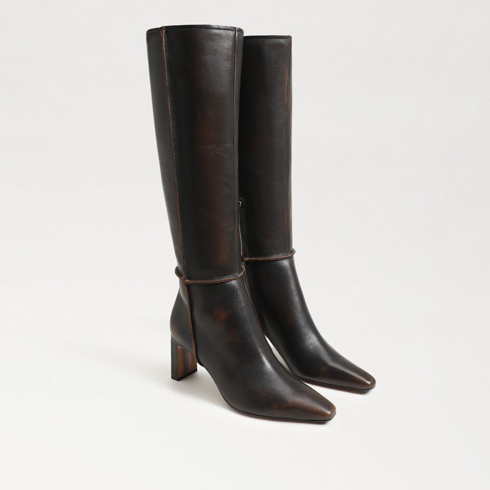 Sam Edelman Sylvia Moto Knee High Boot Washed