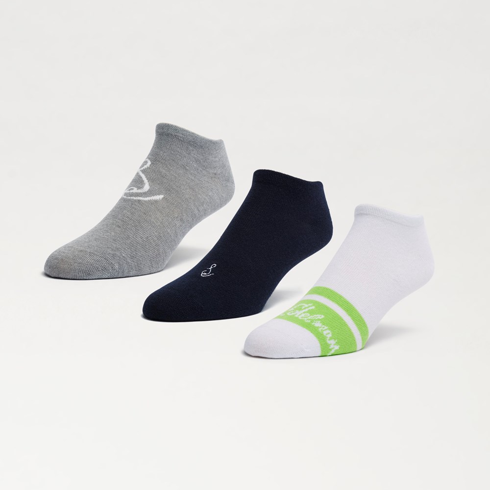 3 Pack Cotton Blend Logo Low Sock - Pair