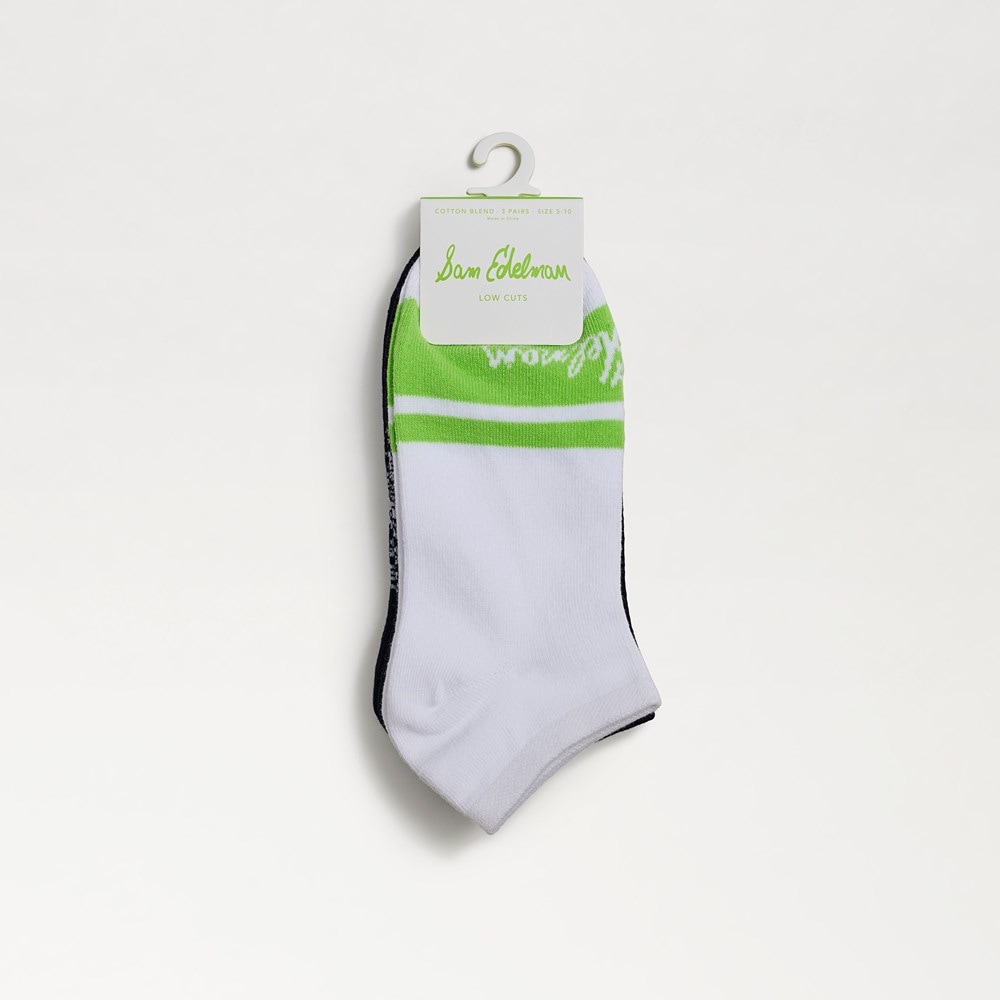 3 Pack Cotton Blend Logo Low Sock - Right