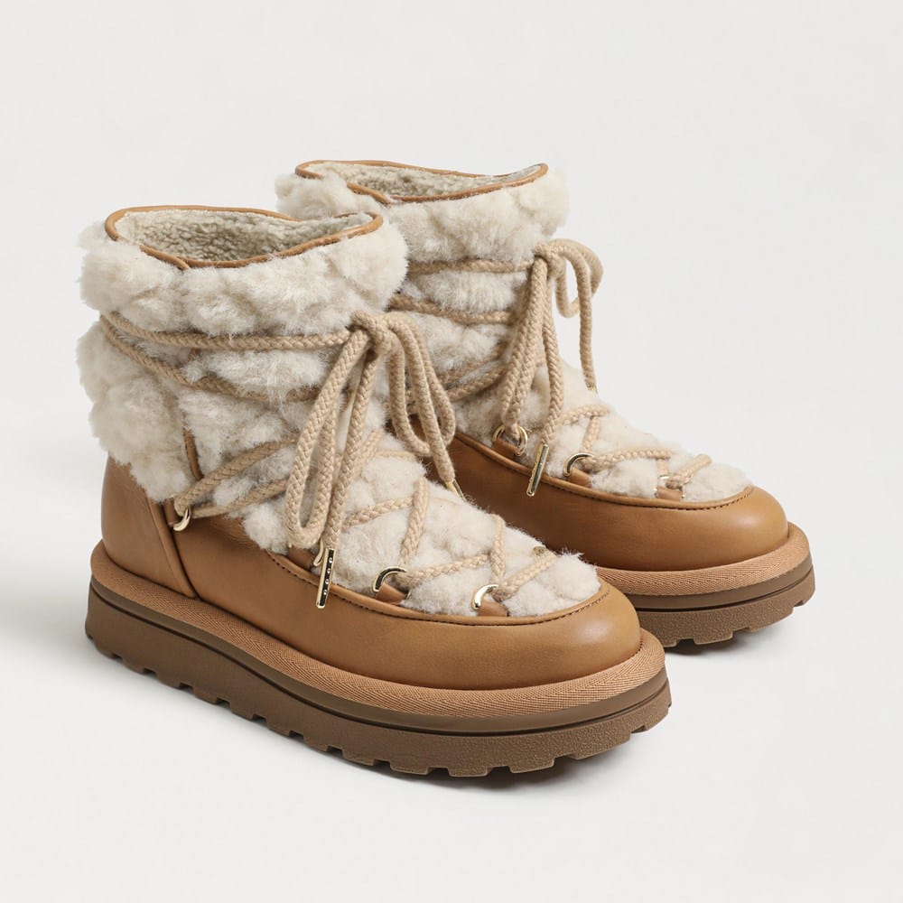 Sam Edelman Ovie Lace Up Ankle Boot Biscuit