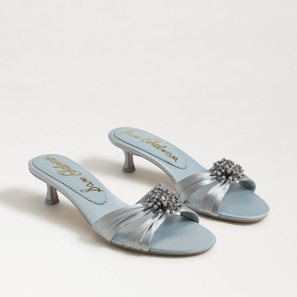 (取寄) サムエデルマン レディース シンディ Sam Edelman women Cindie Soft Silver Cindie Kitten Heel Mule | Sam Edelman | ReLove