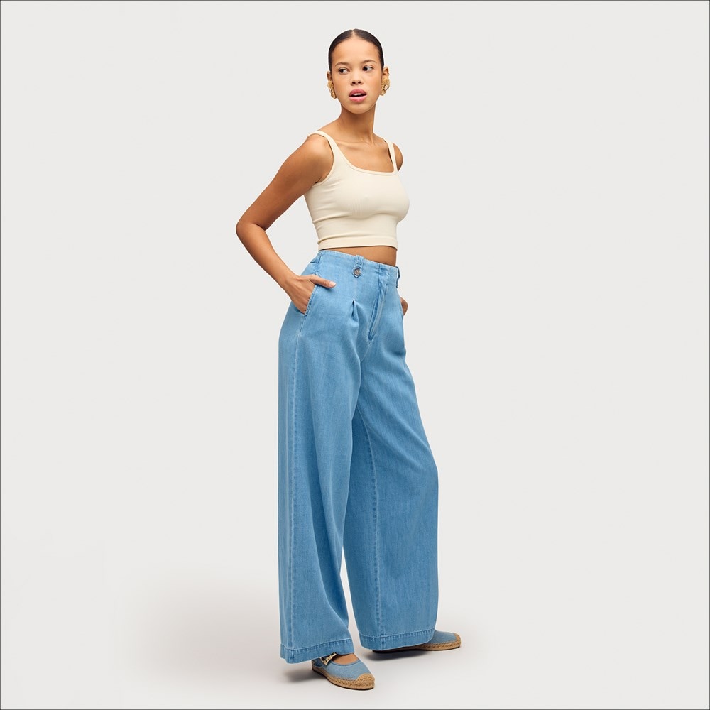 Sam Edelman High Rise Lorelai Pleated Trouser | Women's Bottoms