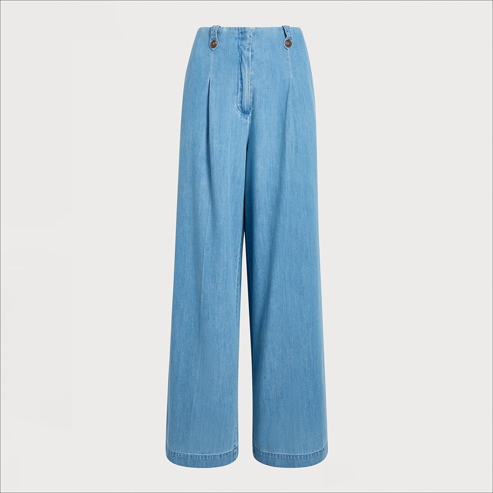 Sam Edelman High Rise Lorelai Pleated Trouser | Women's Bottoms