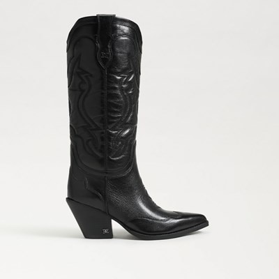 Wide calf black cowboy boots hotsell