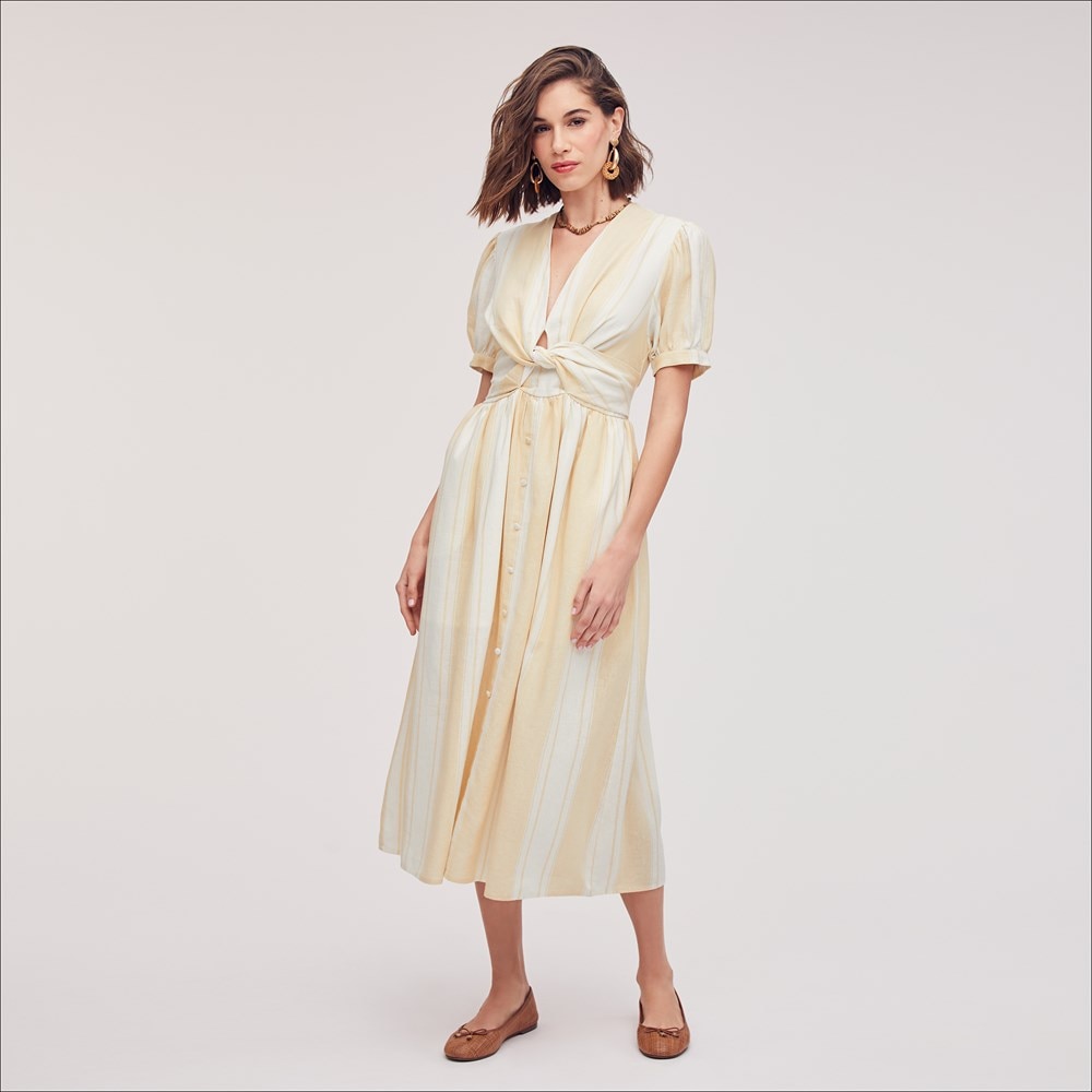 ☆Sam Edelman☆CHRISTY TWIST MIDI DRESS Sam Edelman Christy Twist Midi Dress | Women's Dresses and
