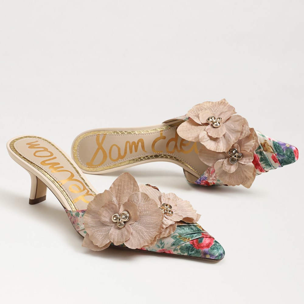 Bella Kitten Heel Mule - Detail