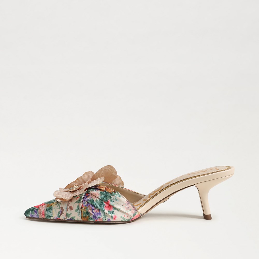 Bella Kitten Heel Mule - Left