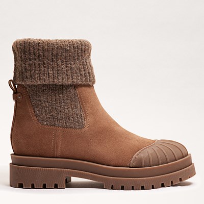 【SAM EDELMAN】パッチワーク レザー&スエード アンクルブーツ Sam Edelman(サムエデルマン) ブーツ(レディース) - 海外通販のBUYMA