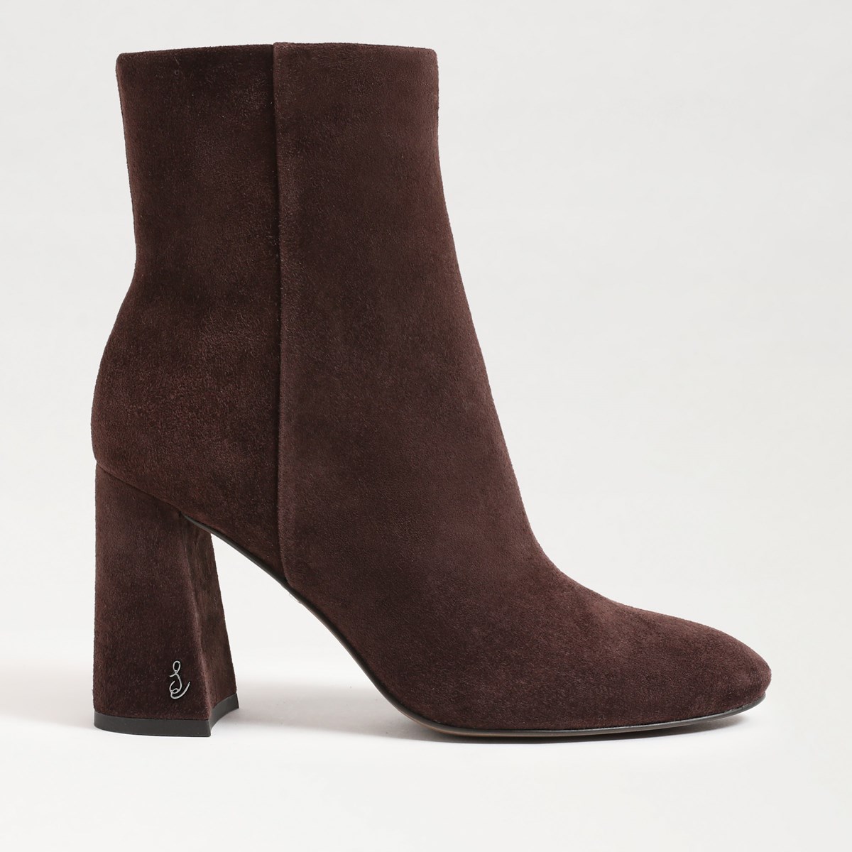 Brown suede booties with heel hotsell