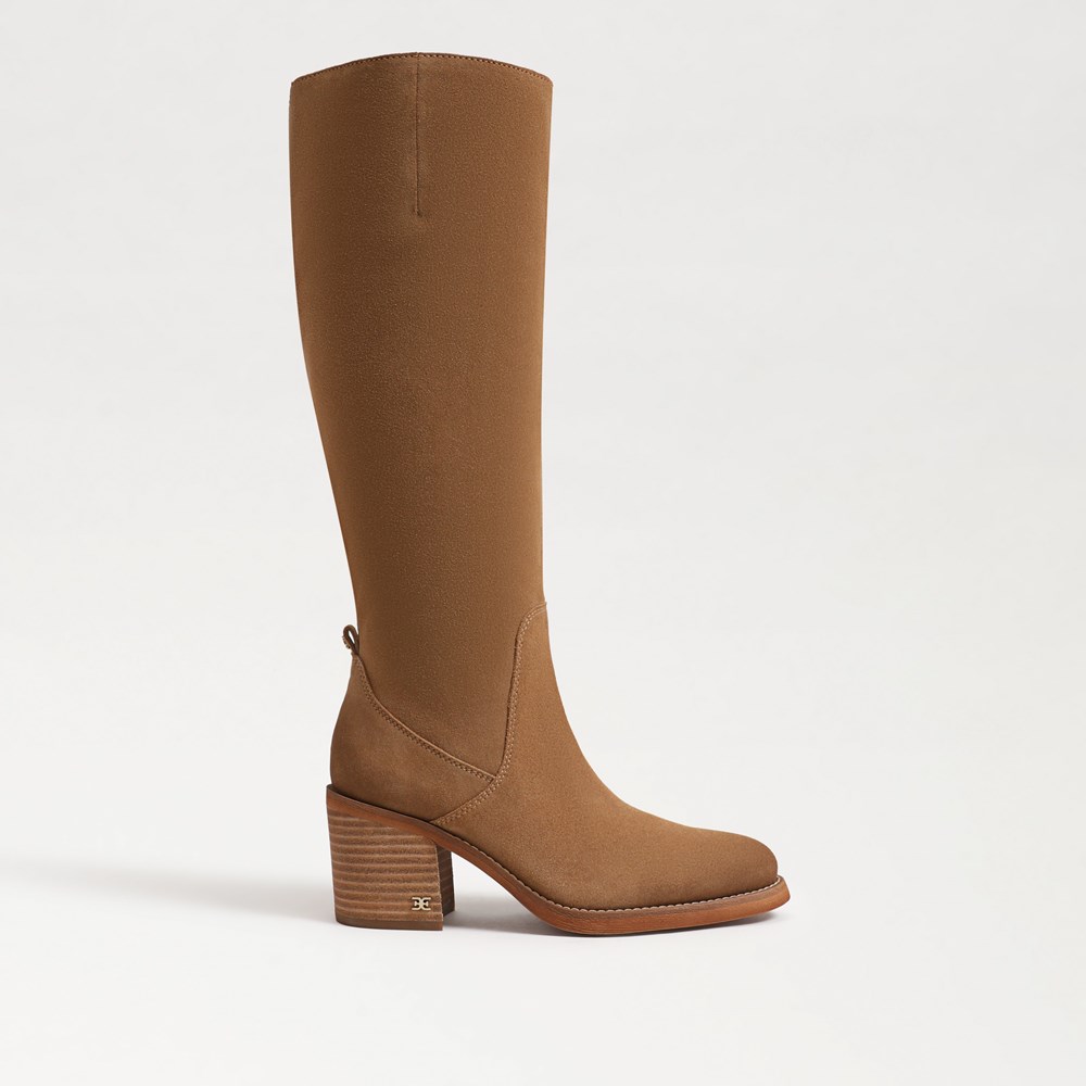 Wide calf brown boots cheap