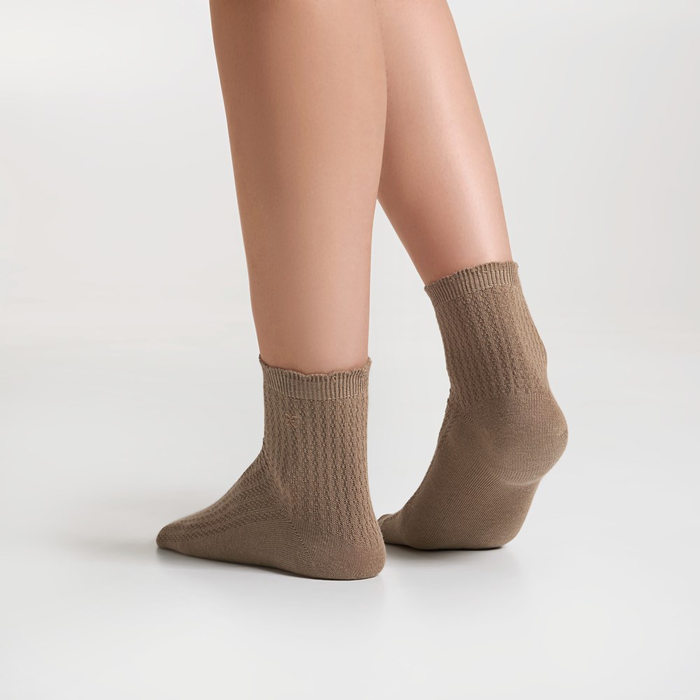3 Pack Texture Cotton Anklet - Front