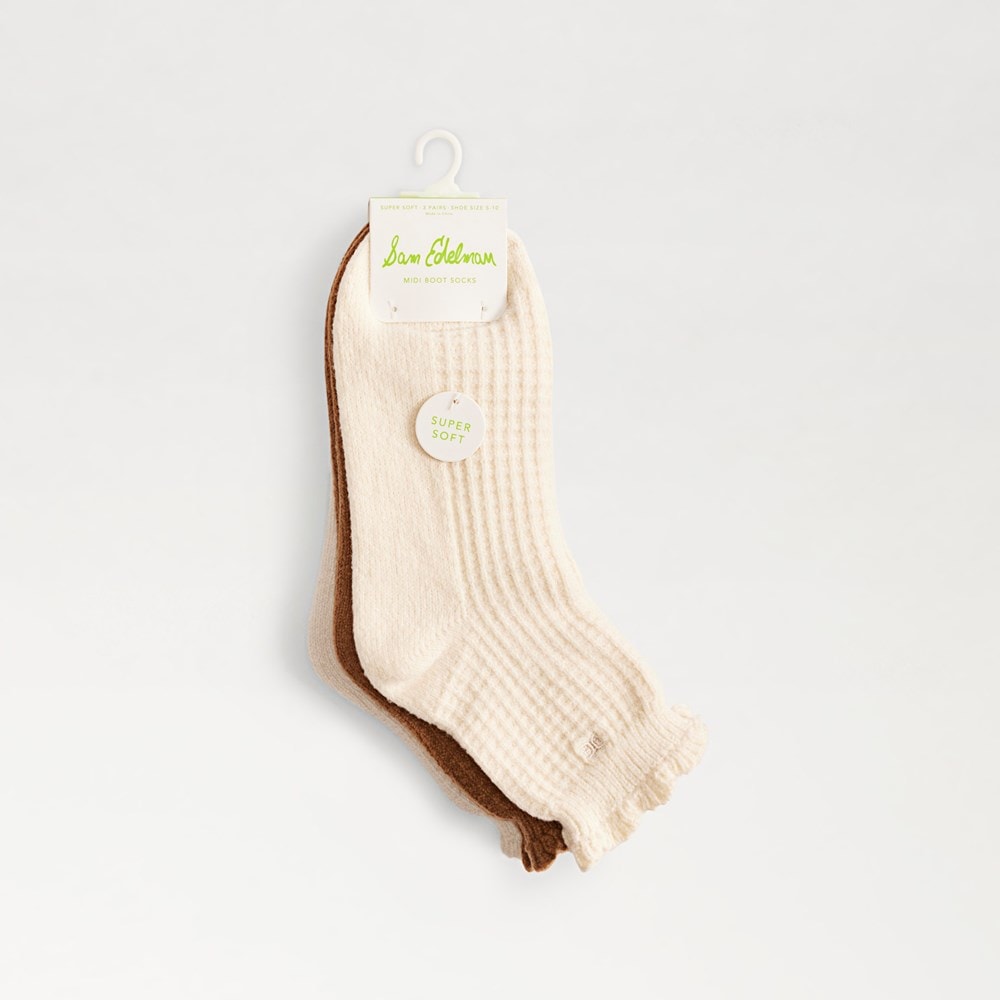 3 Pack Waffle Midi Boot Socks - Bottom