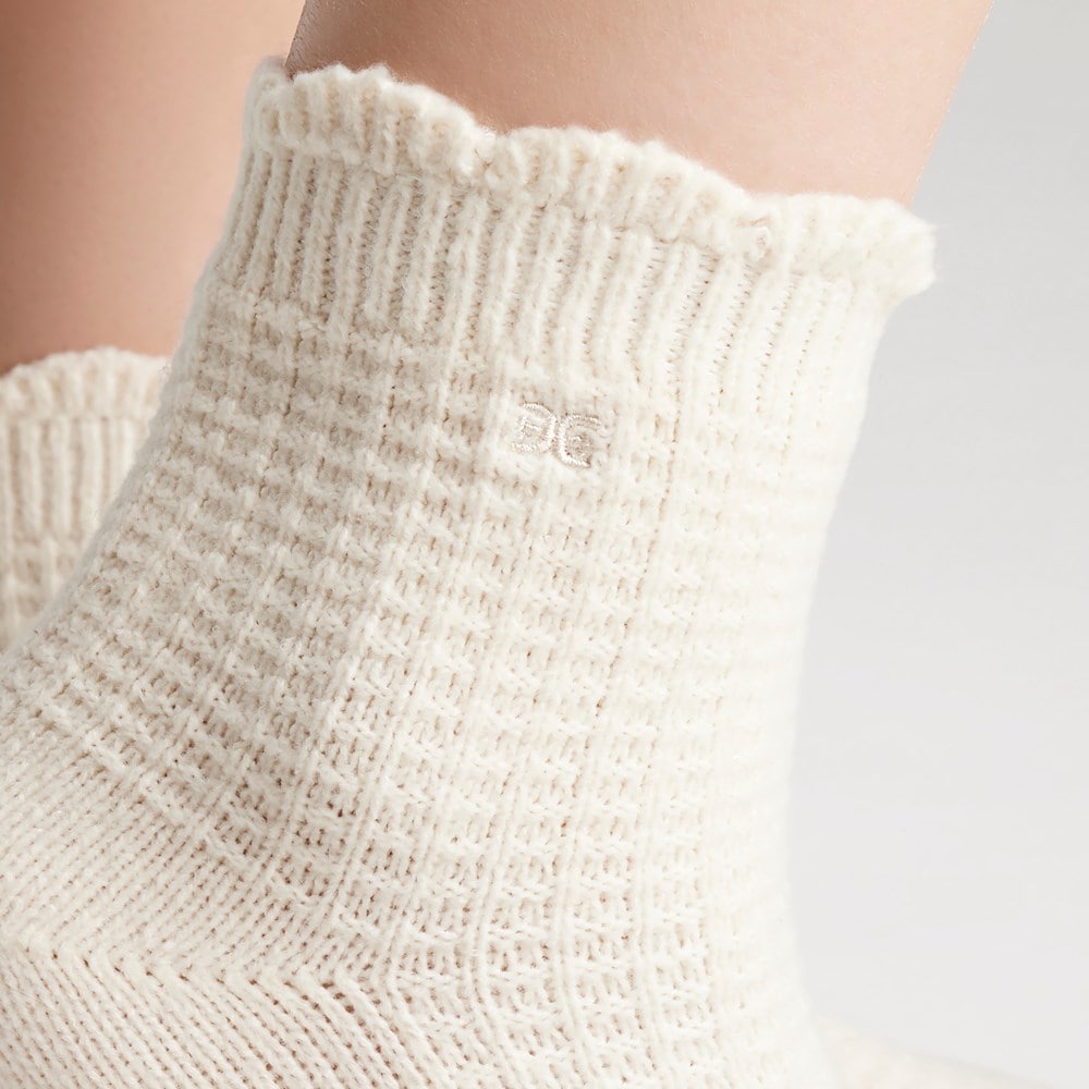 3 Pack Waffle Midi Boot Socks - Left