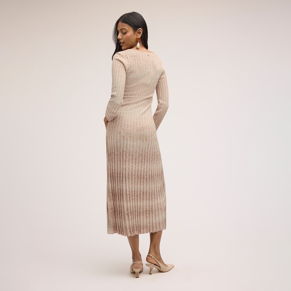 Sam Edelman Darya Pleated Knit Midi Dress | Women's Dresses