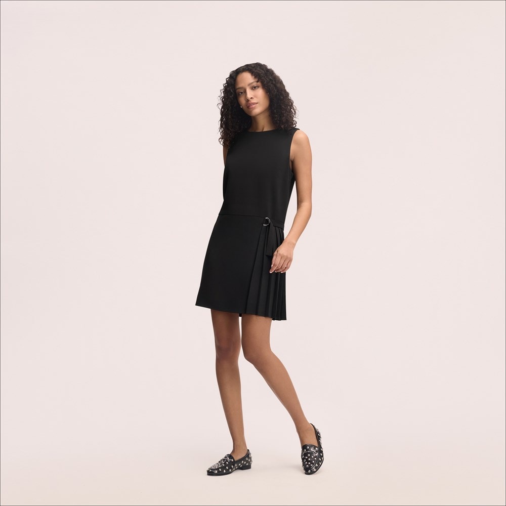 andmary Aiden pleats mini dress black Aiden Mini Dress Black | Outcast