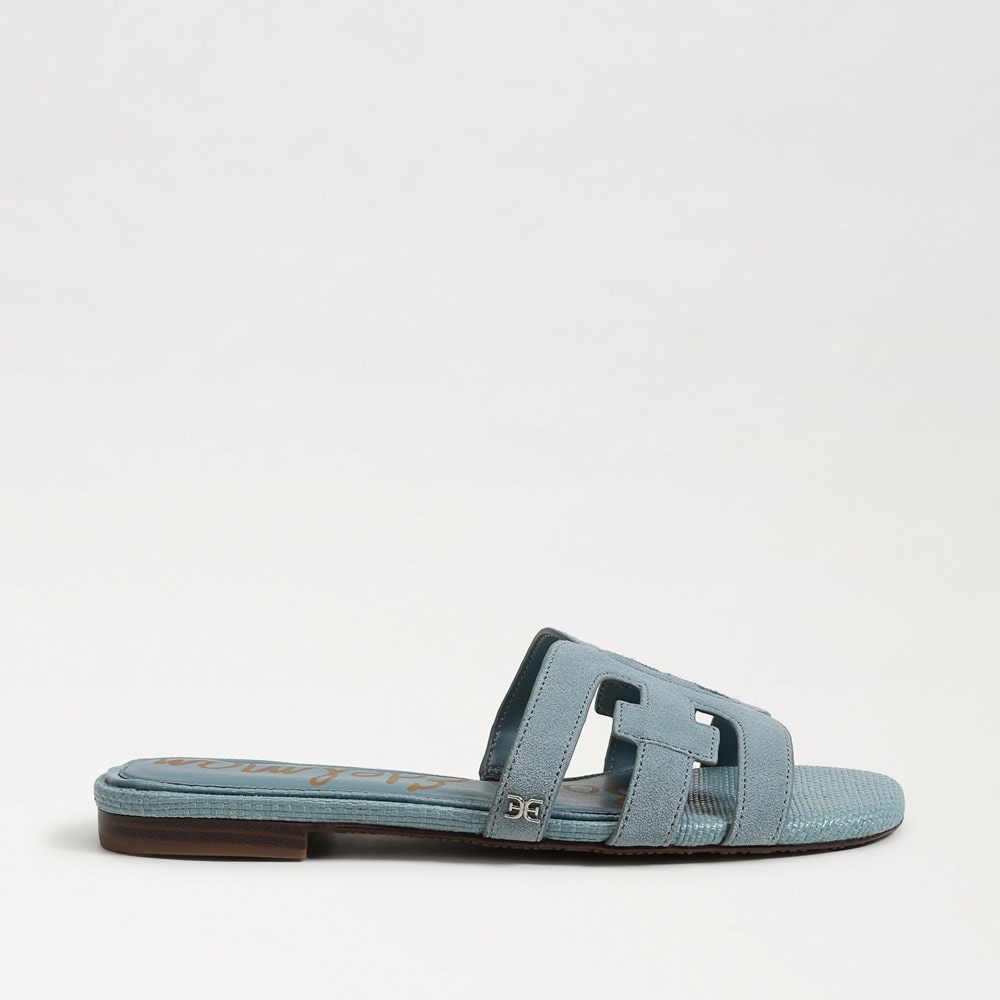 Samedelman 美しいEモチーフ Bay Slide サンダル Sam Edelman Bay Leather Double E Logo Slide Sandals | Dillard's