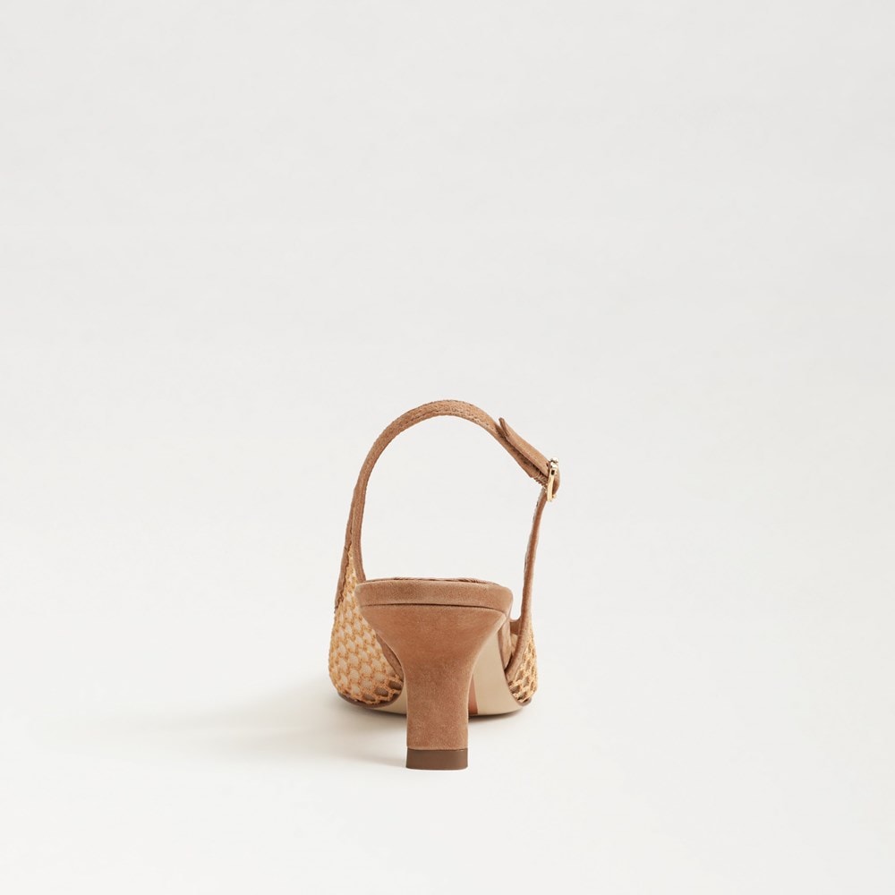 靴 Backle-Belted Slingback Pumps Black Flores Recycled Polyester Gem-Strap Slingback Pumps