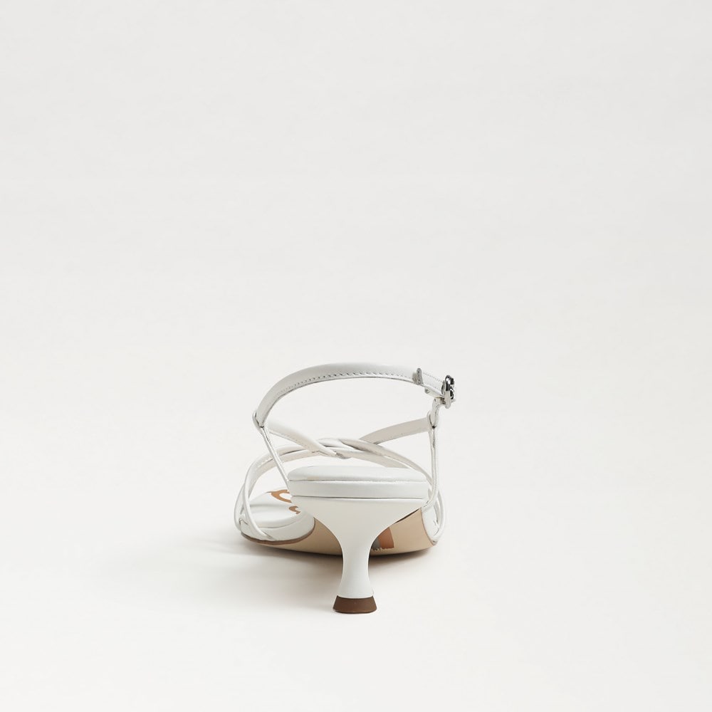 (取寄) サムエデルマン レディース  Sam Edelman women Cressa Bright White Sam Edelman Cressa Strappy Kitten Heel Sandal | Women's Heels
