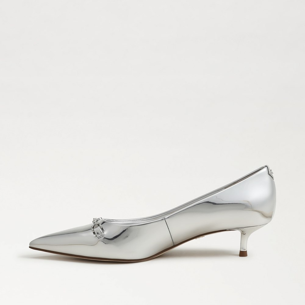 Kaya Pointed Toe Kitten Heel Pump - Left