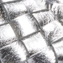 Silver Woven Leather