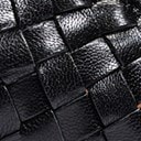 Black Woven Leather