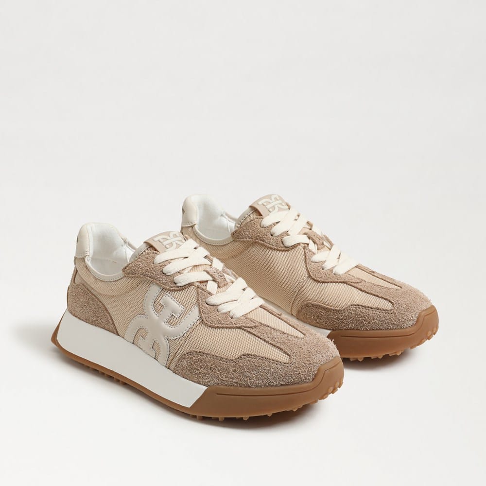 Tan Mesh Suede