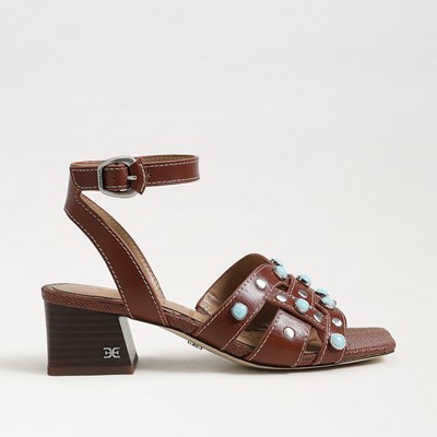 Sam Edelman ☆ Webster ブロックヒール装飾サンダル Amazon.com | Sam Edelman Women's Webster Heeled Sandal