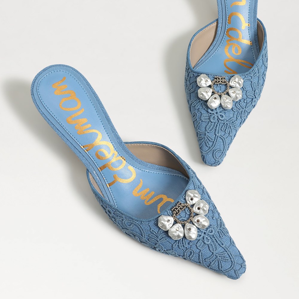 Brit Orchid Kitten Heel Mule - Detail