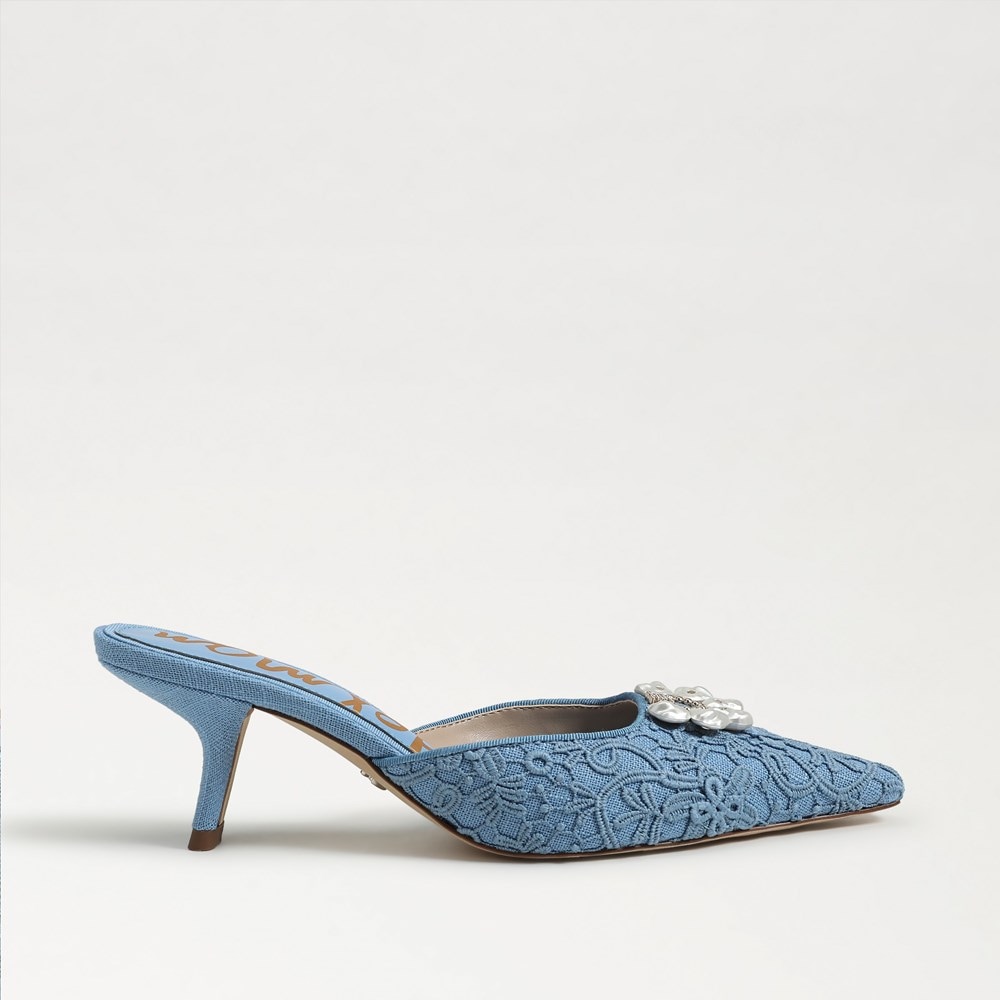 Brit Orchid Kitten Heel Mule - Right