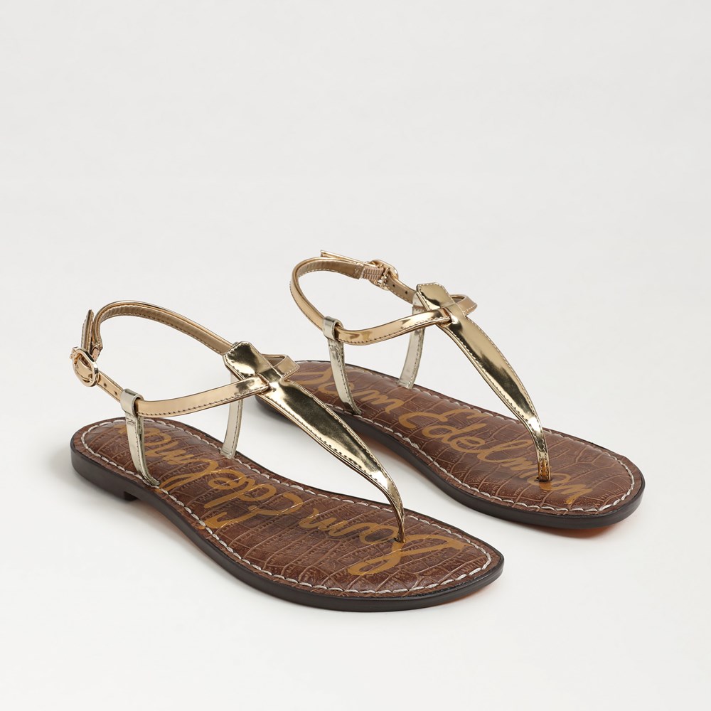 (取寄) サムエデルマン レディース ジジ Sam Edelman women Gigi Amber Gold Sam Edelman Gigi Thong Sandal | Women's Sandals