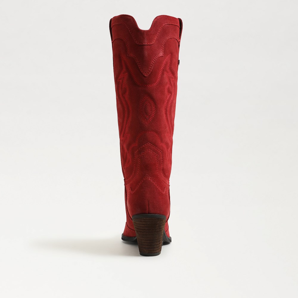 James Wide Calf Western Boot - Back