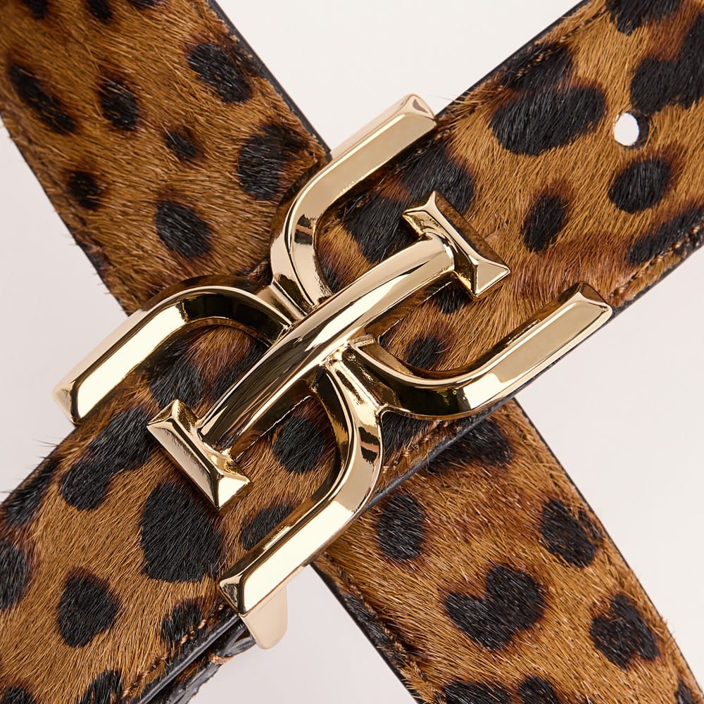 Logo Print Belt with Round Buckle, Size 32, 100% Polyester Monogram Logo and Round Buckle Reversible Belt Set | Calvin  main image 3