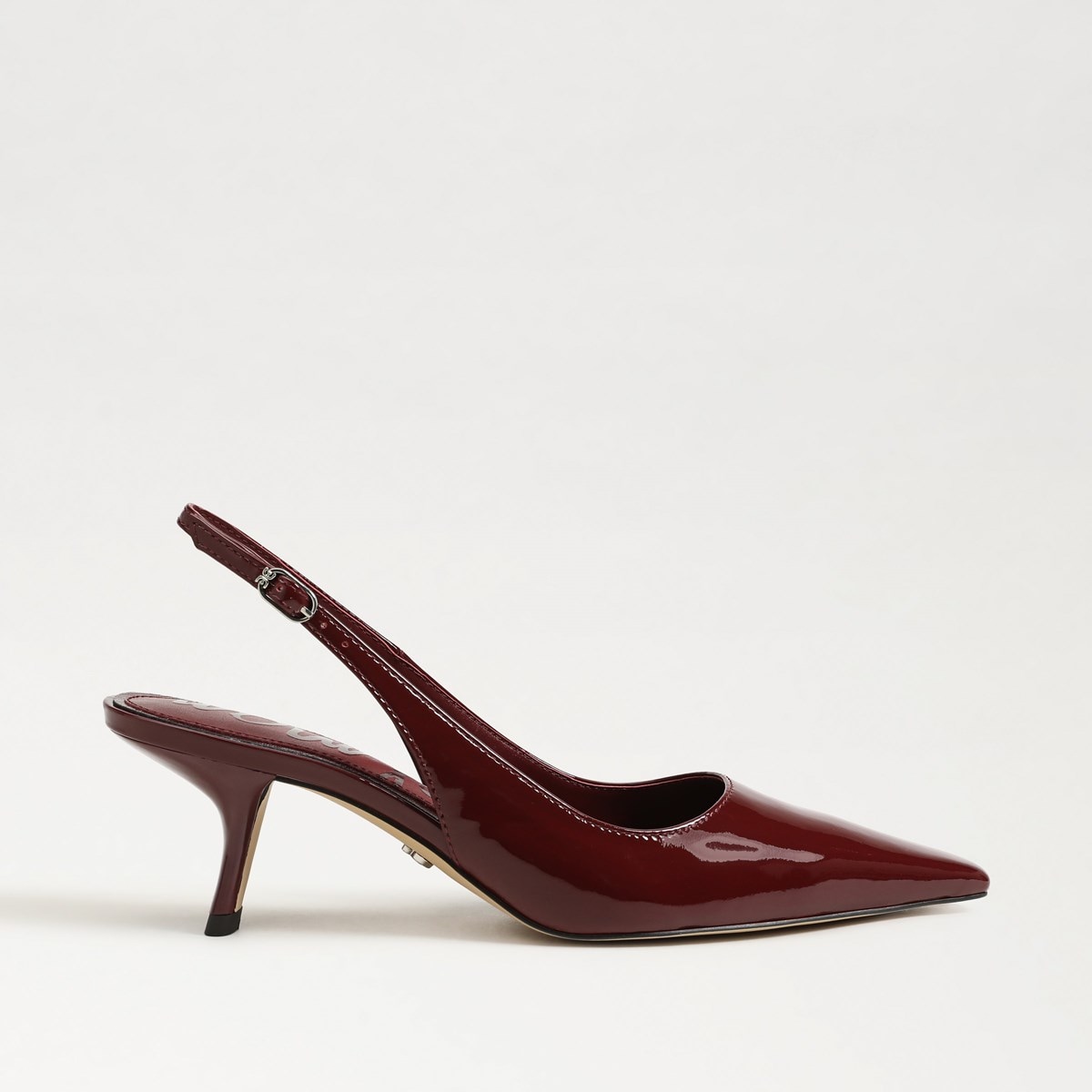 【I AM MARI】Anussel Glossy Slingback Shoes CAMPARISLI | Blue Nappa Leather Pointed Toe Slingback Pumps