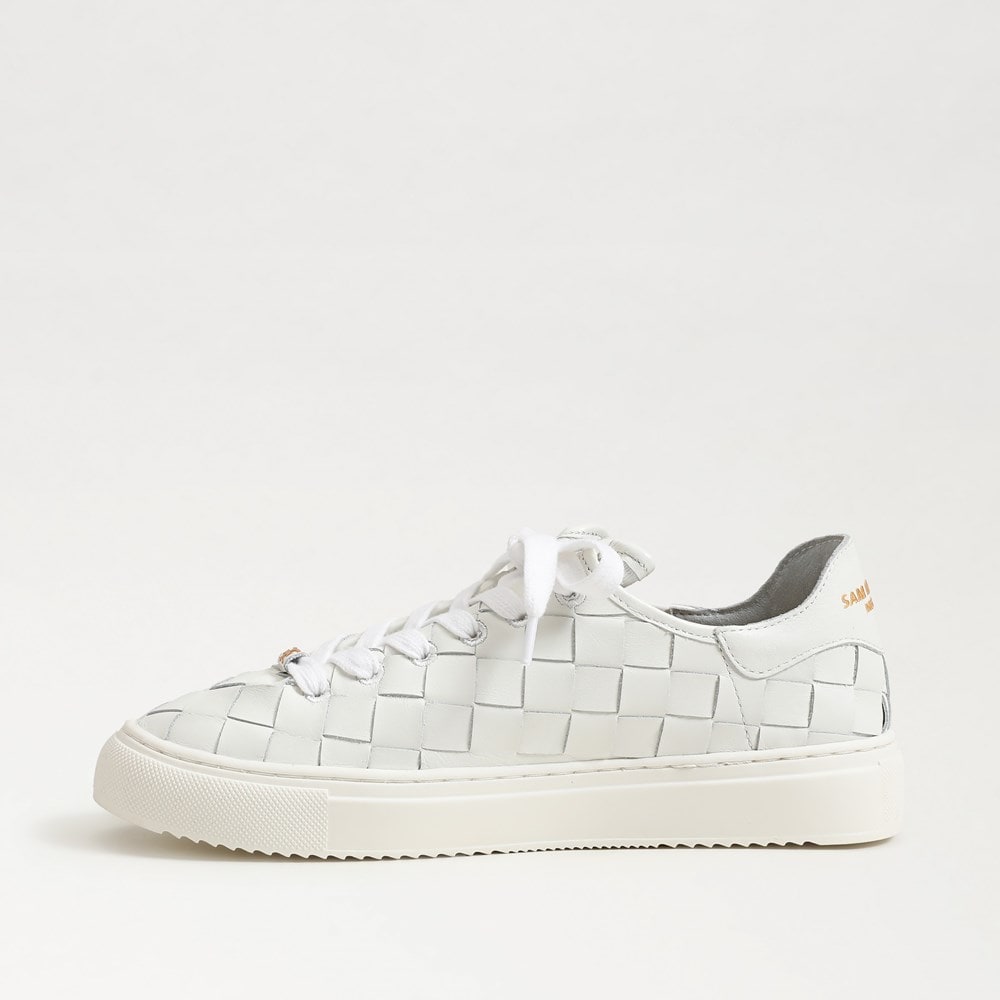 (取寄) サムエデルマン レディース ポッピー ウーブン Sam Edelman women Poppy Woven Bright White Sam Edelman Poppy Woven Lace Up Sneaker | Women's Sneakers