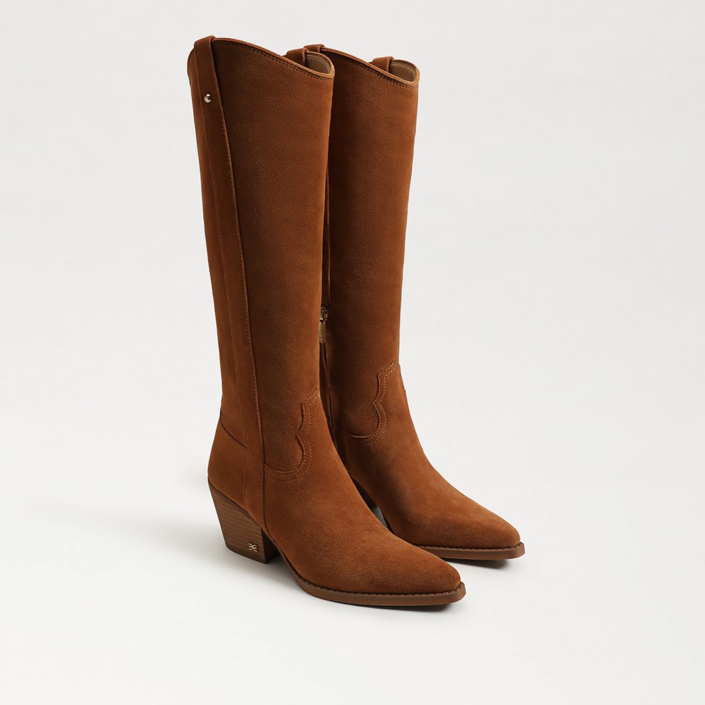 Knee Boots Wide Width Brown Booties Knee High Tan High Heel