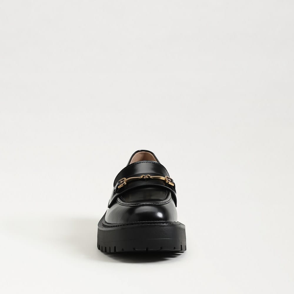 Sam Edelman Black Loafer Gold Buckle Platform Shoes Sandals Size 9.5 Sam Edelman Leah Platform Loafers | Anthropologie main image 4