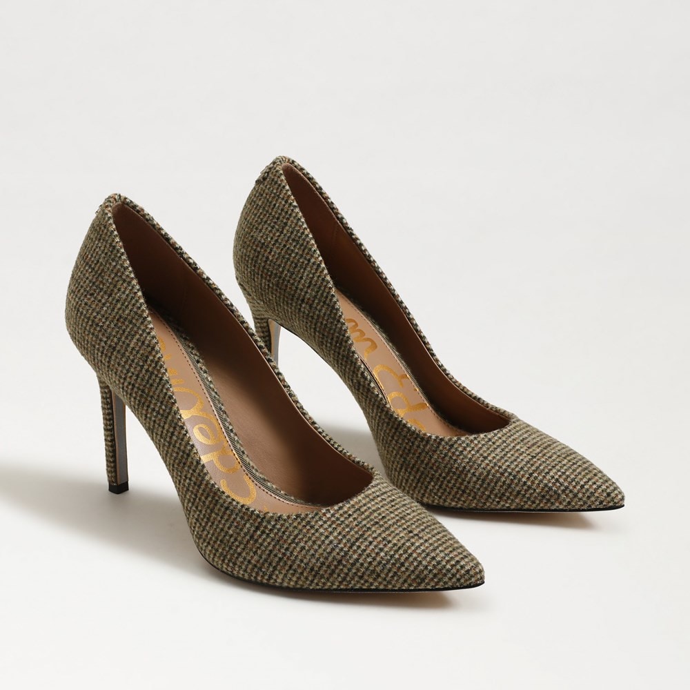 Hazel Pointed Toe Pump Olive
