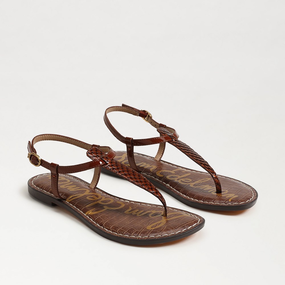 Gigi Thong Sandal Antique Copper Snake Print