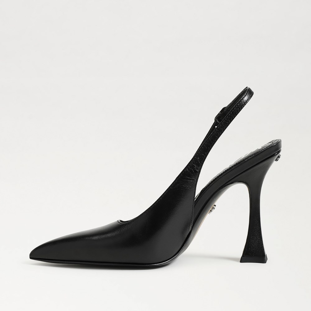 (取寄) サムエデルマン レディース オデット Sam Edelman women Odette Black Smooth Leather Sam Edelman Odette Slingback Pump | Women's Heels